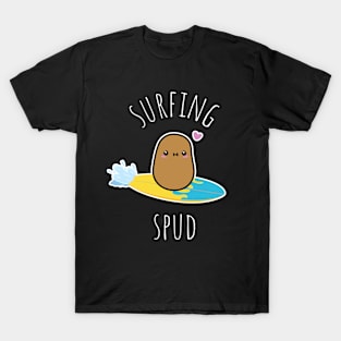 Surfing Spud Funny Surfing Potato T-Shirt